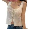 Dupla Face Malha Camisole Mulheres Verão Design Sense Nicho Outfit Sexy sem mangas bm Top Short ins Trendy