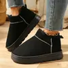 Pantuflas de algodón con tacón para parejas, superventas transfronterizas, adecuadas para uso interior y exterior en invierno, pantuflas de algodón cálido de felpa antideslizantes para mujer
