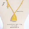 Colar Pu Zuo Cor Forte que Mantém o Dourado Triângulo Corrente Vajra Corrente de Suéter Amarelo Deus da Fortuna, Novo Estilo Chinês Deus da Fortuna para Homens e Mulheres