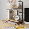 Prateleira de Armazenamento Simples Estante de Livros Suporte de Armazenamento para Mesa de Escritório Estante Pequena de Ferro para Mesa de Casa Multi-Camadas