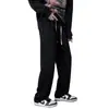Calça Masculina Reta com Cordão Primavera 2024 Calças Esportivas Largas de Primavera e Outono Moda Coreana Tendência Outono e Inverno Calças Casuais