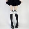 MeiasLolita de Renda com Laço Multicamadas de Veludo Pura Desejo Estilo Ballet Doces Jk Meio da Panturrilha Acima do Joelho