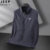 [Más Vendido] Chaleco de cuello alto suelto para hombre primavera y otoño 2024 nuevo abrigo casual de color liso con bolsillo con cremallera