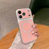 Funda Magnética para Teléfono con Ventana Grande Triangular Adecuada para Apple 17Promax Moderna 16 Estilo Ins 15/11/12/13