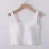 Dropshipping Novo Estilo Primavera e Verão Regata Feminina com Bojo, Cropped de Alça Fina, Modelagem Justa, Lindo Design nas Costas