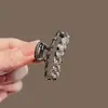 Pinza Pequeña de Garra con Pedrería Exquisita Versátil Coreana para Mujeres Flequillo Lateral de la Frente Pinza Pequeña Nuevo Clip de Tiburón para Recoger la Mitad del Cabello