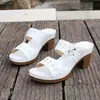 Sandalias huecas talladas estilo europeo y americano, nueva moda verano 2026, de una tira, antideslizantes, cómodas, con tacón grueso para mujer