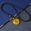 Bestias Divinas de los Cinco Elementos: Colgante Amuleto de Paz de Ágata Amarillo Natural para Deficiencia del Elemento Tierra, Llavero Qilin, Adorno Colgante para Coche