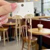 "Bailarina" Brincos de Renda com Laço e Franja Estilo Coreano, Delicados e Modernos, um Par Versátil de Brincos para Mulheres