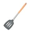 Conjunto de Utensílios de Cozinha de Silicone 5 Peças, Conjunto Doméstico de Colher e Espátula, Ferramentas com Cabo de Madeira de Aço Inoxidável, Suprimentos Especiais de Cozinha Atacado, Antiaderente