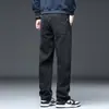 Jeans de pierna ancha estilo americano para hombre, pantalones largos de verano ultradelgados de ajuste holgado talla grande, pantalones casuales de pierna recta de Tencel