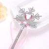 Fabricante de Yiwu Juguete de Varita Mágica de Copo de Nieve Congelado para Niños Accesorios de Varita Mágica de Princesa con Serpentina
