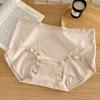 Outono e Inverno Macio Escovado Imitação de Caxemira Roupa Íntima Térmica Feminina Cintura Média Sem Costura Algodão 5A Antibacteriano no Gancho Calcinhas Femininas Atacado