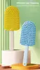 1 pieza Herramienta para eliminar pelo de mascota Cepillo para Gatos con Forma de Helado, Cepillo para Perros de Doble Cara con Púas Suaves de Masaje, Suministros de Aseo para Gatos para Eliminar el Pelo Suelto de Perros y Gatos de Pelo Largo y Corto y Masaje Diario para Mascotas