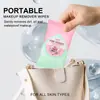 Ushas Punto Transfronterizo 10 Toallitas Desmaquillantes Limpieza Profunda Suave Ojos, Labios y Rostro Toallitas Desechables para Limpieza Facial Portátiles
