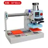 Máquina de prensa térmica pneumática automática de dupla estação com deslizamento ascendente, máquina de transferência térmica para camisetas, máquina de prensagem, máquina de aplicação de strass, máquina de impressão em vestuário.