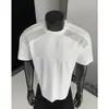 Camiseta de Verano de Secado Rápido, Camiseta Fresca y Transpirable de Seda Helada de Manga Corta, Camiseta de Verano para Hombre con Panel de Malla de Media Manga al por Mayor