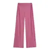 Pantalones elegantes de pierna ancha, corte holgado con cintura en V, casuales y relajados para estar en casa, diseño de pierna recta, pantalones deportivos que ciñen la cintura