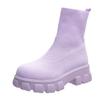 Botas calcetín mujer 2021 otoño e invierno Nuevas casuales de suela gruesa talla grande Populares en la red botas cortas de punto para mujer talla grande transfronteriza botas de mujer al por mayor