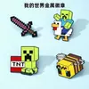 Broche Metálico Minecraft Estilo Pixel Fofo Broche de Abelha Versátil Acessórios para Bolsa Presentes para Amigos