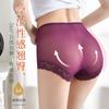 Ropa interior de hadas para mujer bordada de malla sexy cómoda sin costuras hueca de cintura alta que contrae el abdomen delgada encaje talla grande pantalones