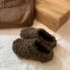 Pantuflas de algodón con suela gruesa, sin cordones, 2026 para mujer, pantuflas peludas, lana de cordero, invierno, a la moda, cálidas, estilo coreano, forradas de felpa, para usar en exteriores