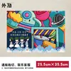 [50 folhas] bandeja de papel descartável Hambúrguer Batata frita papel de lugar para prato panela quente frango frito para viagem moda nacional prato japonês
