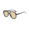 Óculos de Sol Feminino Estilo Coreano Tendência Personalizado Estilo Aviador Retrô Dupla Ponteira Protetor Solar Óculos Protetores UV Óculos de Sol