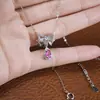 Collar con Colgante de Gota de Arco Transfronterizo Europeo y Americano, Piedra Preciosa de Color Natural Incrustada con Plata de Ley S925, Lujo Accesible y Sentido de Alta Gama