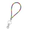 Cordón Redondo Incrustado de Diamantes, Cordón de Correa para el Cuello de Cristal Brillante de Pulgada para Todos los Lados, Cadena para Mujer con Clip para Insignia de Identificación