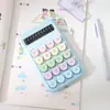 Esquema de colores dopamina, calculadora para estudiantes, portátil, color degradado, pantalla de 10 dígitos, calculadora financiera