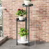 Suporte de Flores, Prateleira de Armazenamento, Suporte de Flores para Varanda, Suporte de Vasos de Flores de Ferro de Múltiplas Camadas para Chão de Sala de Estar, Suporte de Flores para Suculentas Tipo Degrau