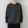 Suéter Masculino de Manga Longa Outono Estilo Hong Kong Marca Tendência Pulôver Top Solto Moda Casual Camisa Base Branca Roupas