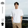 Camiseta AIMATARGET com design de marca moderno estilo americano bordada, camiseta de algodão puro para o verão, unissex, solta, manga curta CT158