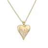 Aogu Cadena de Colgante de Corazón de Zirconia Chapada en Oro Real Simple Accesible Lujo Más Vendido Transfronterizo Collar de Gama Alta de Nicho para Mujer