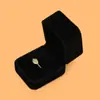 Caja de Joyería de Terciopelo Caja Personalizada Roja y Negra para Anillos Caja de Empaque para Joyería Nuevo Par de Cajas para Anillos Aretes Caja de Joyería Logo