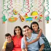 Colgante Espiral Xl138 PVC Espiral Maya Mexicana Colgante Fiesta Remolinos de Papel Aluminio Banner