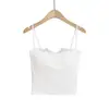 Camisola sin tirantes con borde de encaje para mujer Verano 2024 Estilo Americano Ins Sexy Dulce y Picante Estilo Top Ajustado Puro para Usar por Encima
