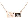 Caja de Fotos Personalizada Popular Europea y Americana Transfronteriza Cadena para Clavícula Joyería para Mujer Acero Inoxidable Grabado sobre Metal Collar de Sobre Deslizante