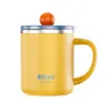 Caneca Estilo Novo Aço Inoxidável 304 Estilo Fofo com Tampa e Escala Copo de Leite para Estudante Copo de Água de Grande Capacidade Presente