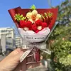 Ramo Auténtico para el Día del Maestro, Regalo 520, Flores de Hilo Tejidas a Mano, Regalo del Día de la Mujer para Estudiantes, Regalo de Examen