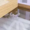 [Cor de Sombra Borboleta Diamante] Zircônia Colorida Dopamina Borboleta Anel Aberto Design de Nicho Luxo Leve Alto Padrão Dedo Feminino