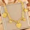 Pingente Personalizado de Aço Inoxidável Esculpido Amor Cruzado Colar Grosso Grão de Ouro Pequeno Pulseira Quadrada Rosa Conjunto Versátil