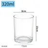 Taza de Vela de Aromaterapia Transparente para Casas de Huéspedes y Hoteles, Portavelas de Vidrio para Mejorar el Ambiente, Herramientas para Velas DIY, Taza de Vidrio Recta, Taza Vacía