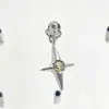 Liga de titânio ASTMF-136 bala quatro pontas estrela pingente G23 titânio estrela piercing de lábio piercing de língua perfuração corporal