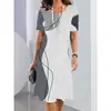 2026Y2 Aliexpress Verano Más Vendido Floral Estampado Digital 3D Moda Casual Talla Grande para Mujer Vestido de Cuello Redondo
