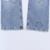 Primavera de 2026 Novo Estilo Moda Europeia e Americana Versátil Cintura Alta Emagrecedor Perna Reta Rasgado Jeans 0695012