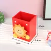 Venta Caliente Transfronteriza Creativo Pequeño Portalápices de Madera Portalápices de Dibujos Animados para Niños Papelería Linda para Niños Lista para la Venta