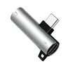 Adaptador de Audio para Carga y Escucha de Música/Llamadas USB Tipo C 2 en 1 de 3.5 mm Convertidor DAC Digital en Vivo para Teléfono Móvil