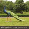 Escultura de fibra de vidrio de simulación de pavo real al aire libre con pantalla abierta, decoración de animales del bosque para parque, paisaje de jardín, boceto de jardín